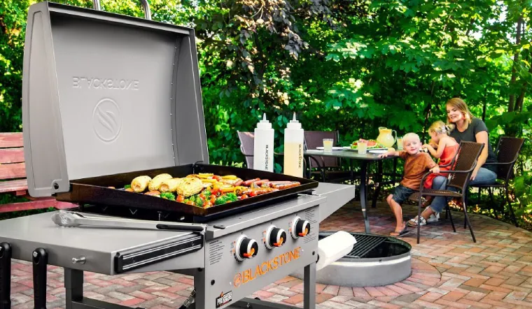 Blackstone Products outdoor griddle in use