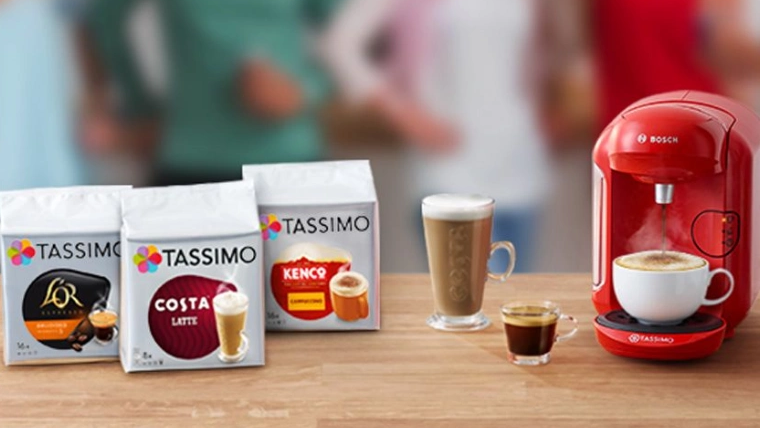 Tassimo coffee machine brewing espresso