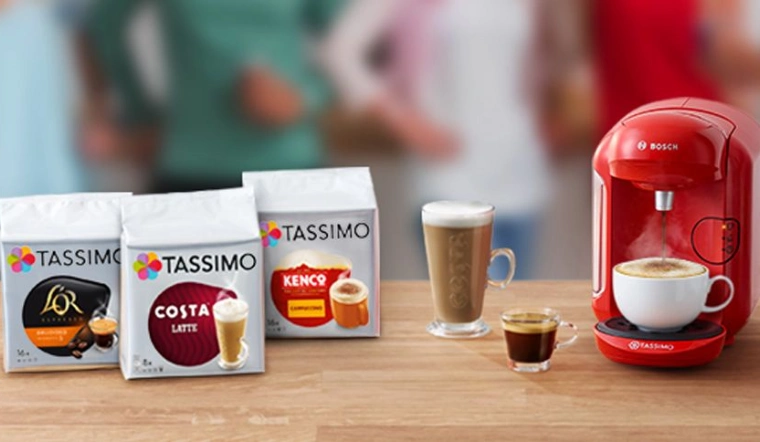 Tassimo coffee machine brewing espresso
